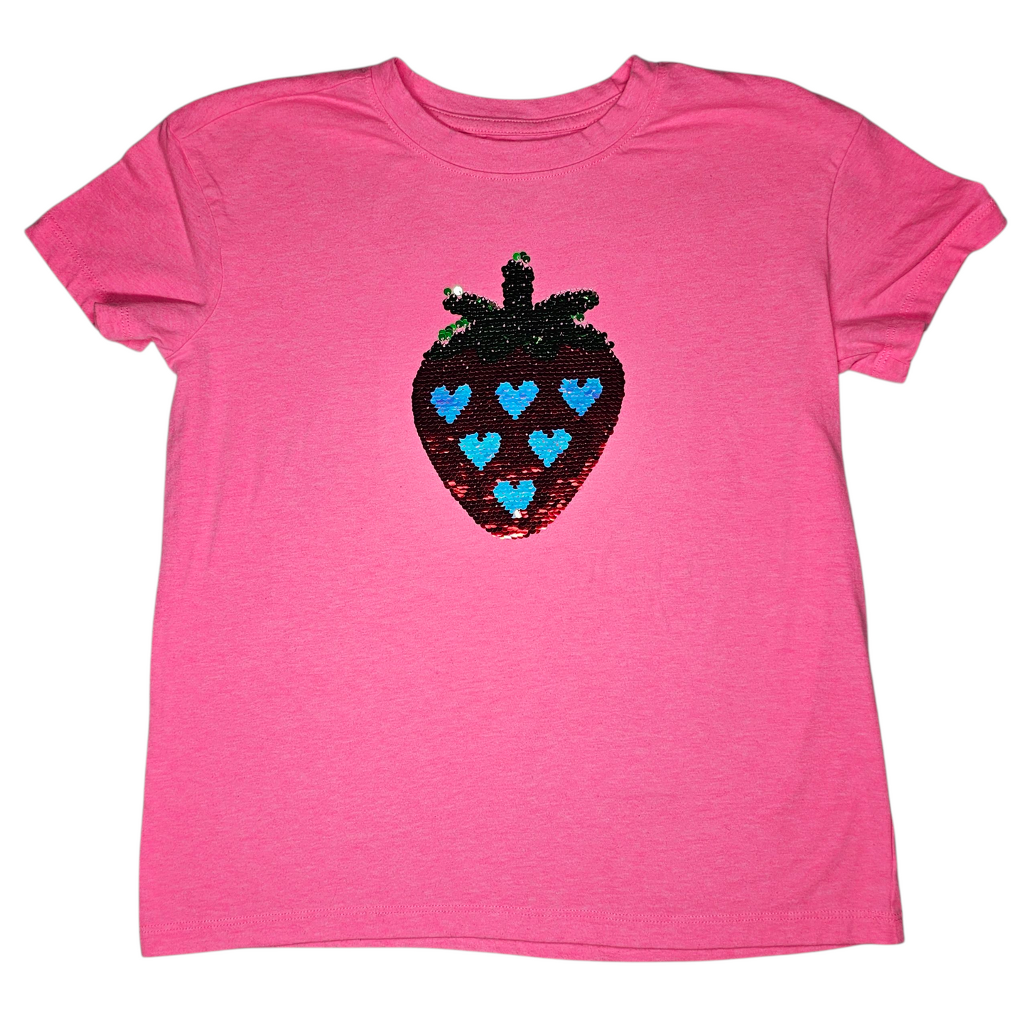 Cat & Jack XL (14) Sequin Strawberry Tee