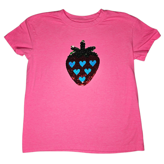 Cat & Jack XL (14) Sequin Strawberry Tee