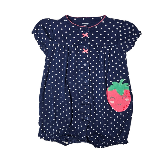 Carter's 12M Polka Dot Strawberry Romper
