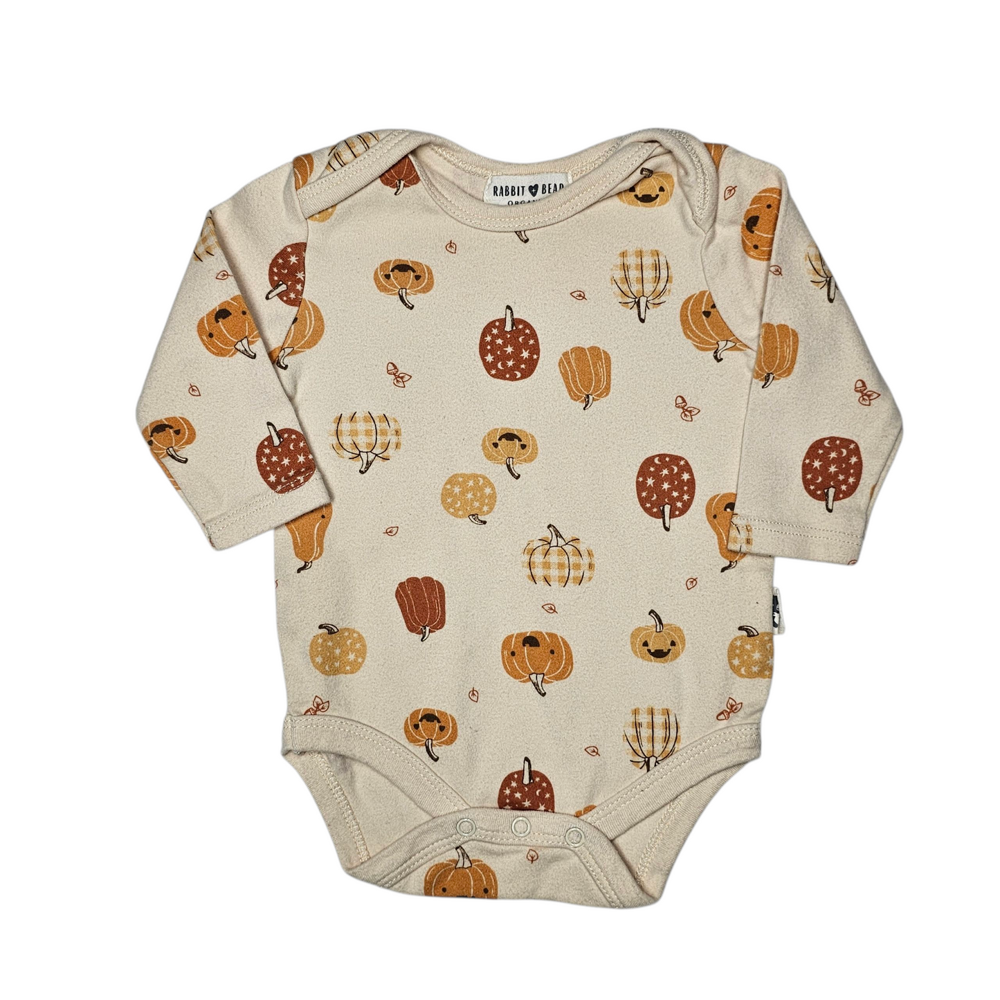 Rabbit Bear 0-3M Pumpkin Bodysuit
