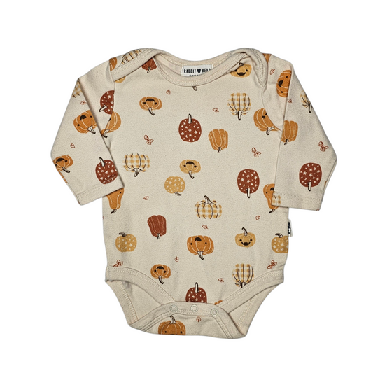Rabbit Bear 0-3M Pumpkin Bodysuit