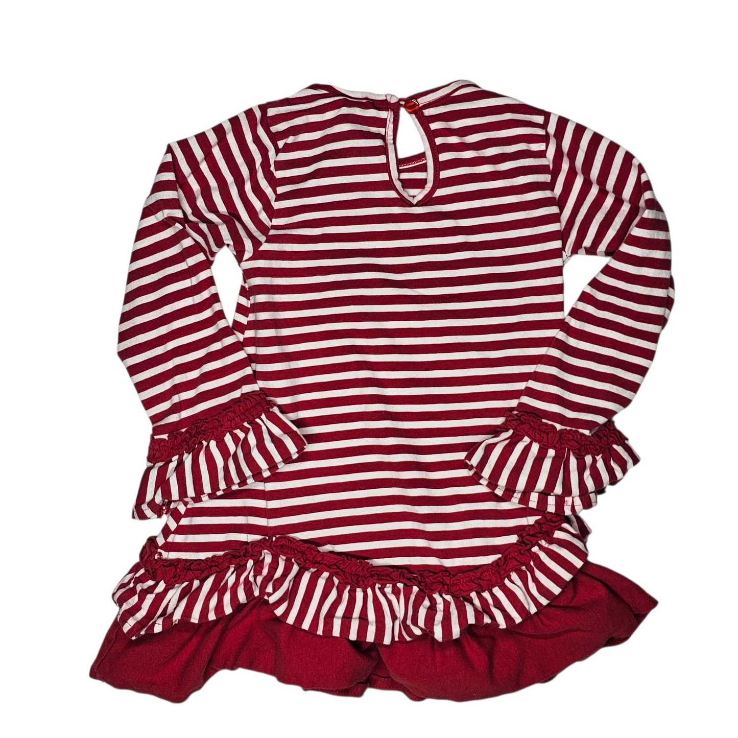 Rare Editions 4T Reindeer Striped Tunic