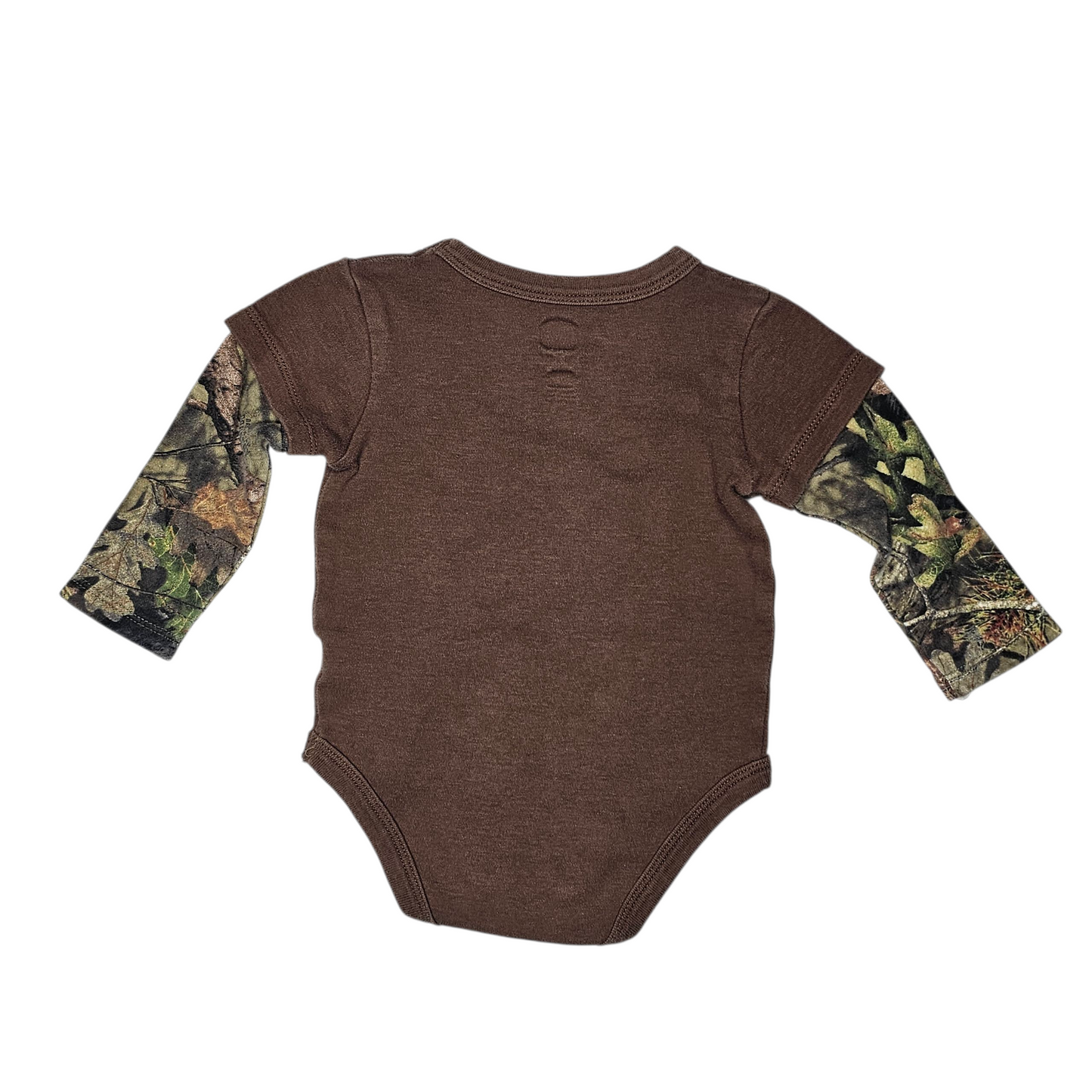 John Deere 3-6M Brown Camo Bodysuit