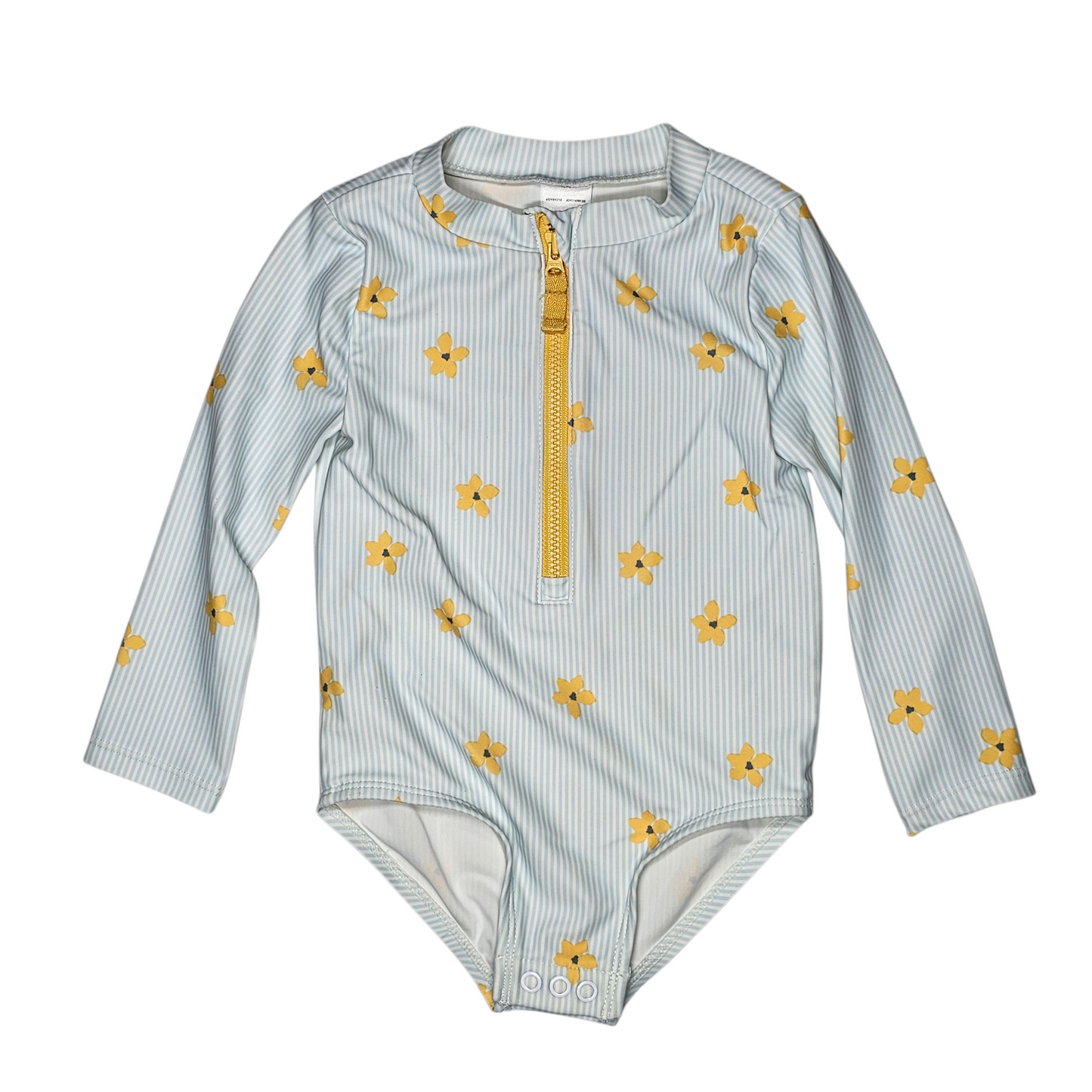 Just One You 18M Striped Long Sleeve Swim