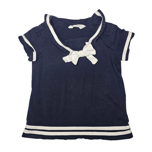 H&M 4/6 Navy Blue Sailor Top