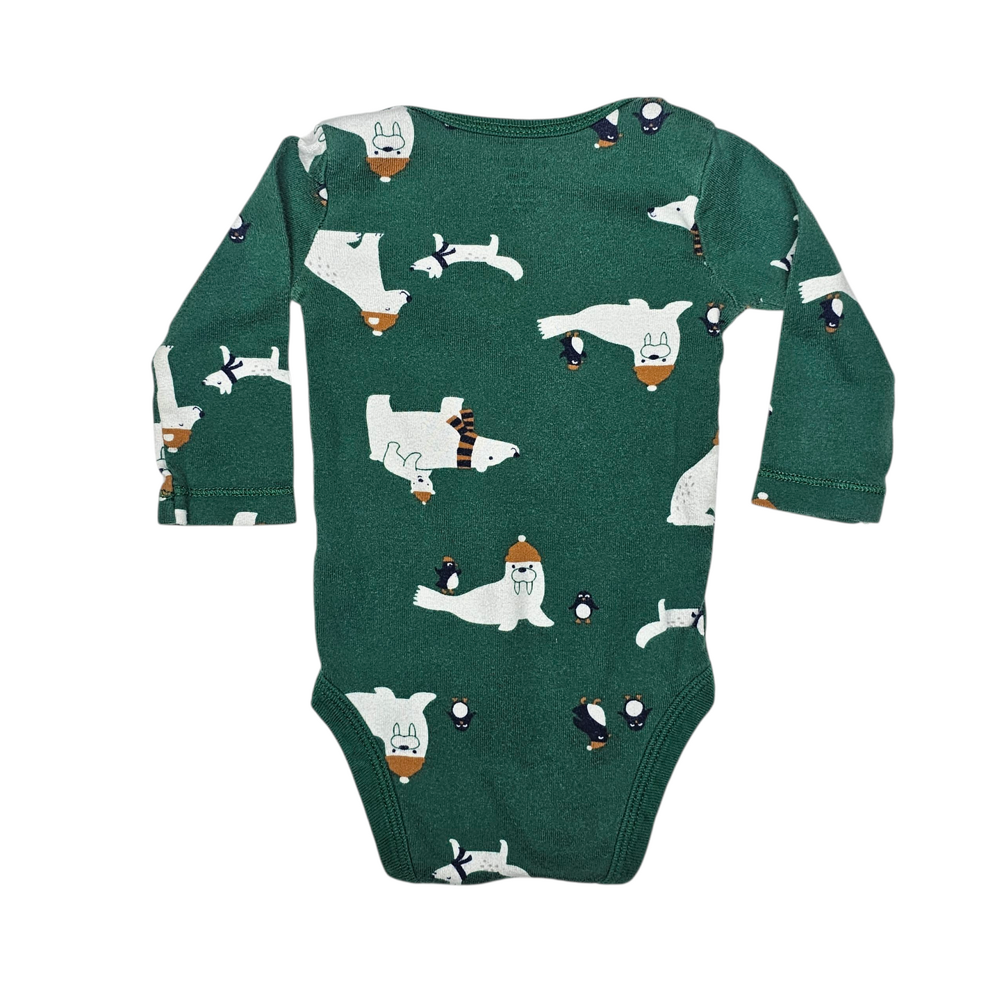 Carters 3M Green Polar Bear Bodysuit