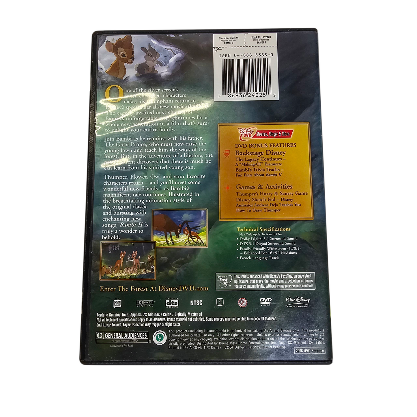 Disney Bambi 2 DVD