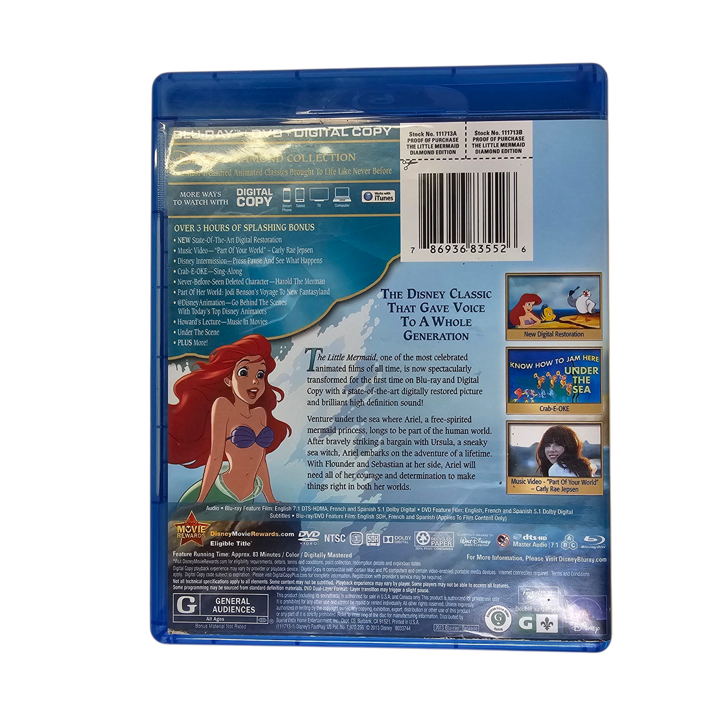 Disney The Little Mermaid Blu-ray