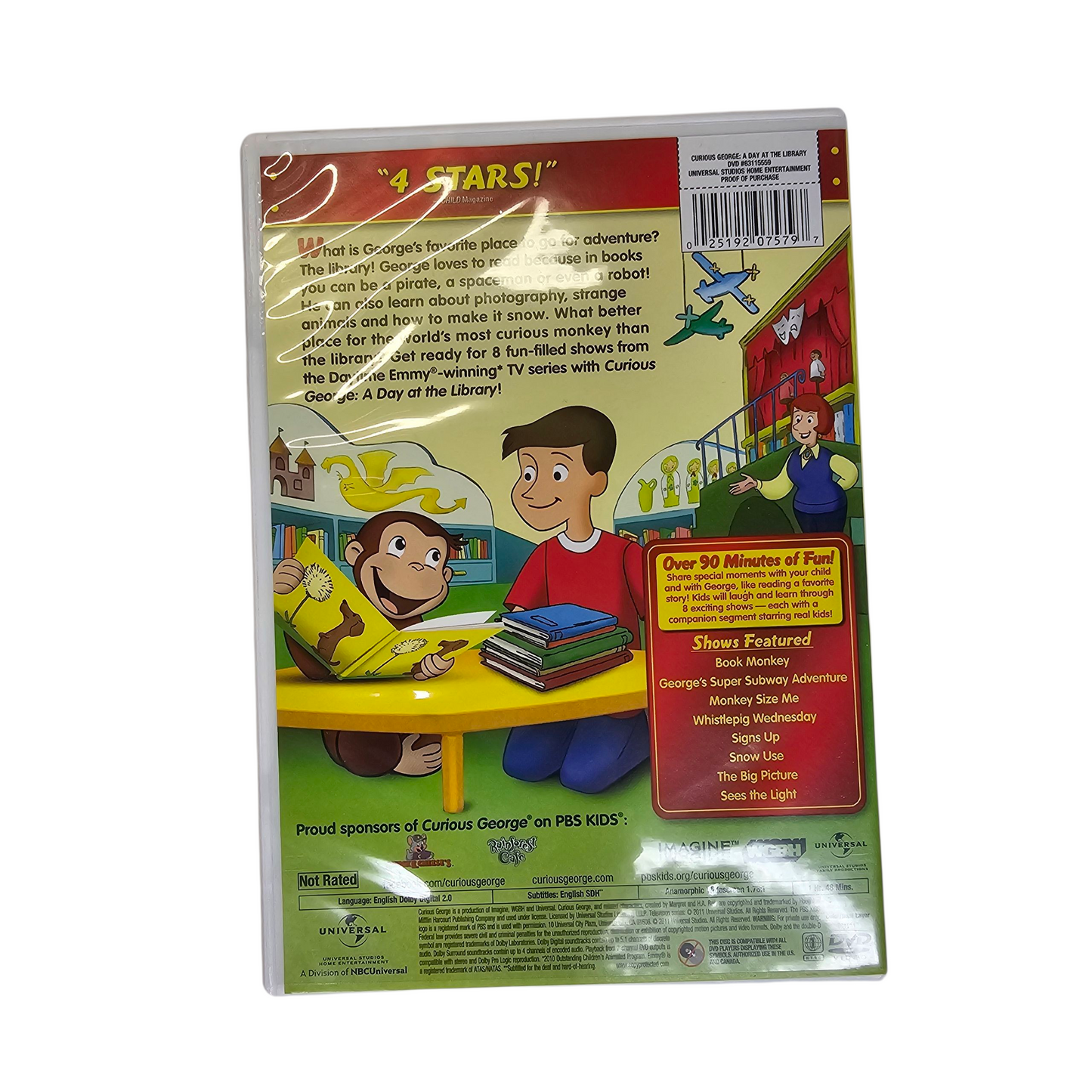 Curious George A Day at the Library DVD