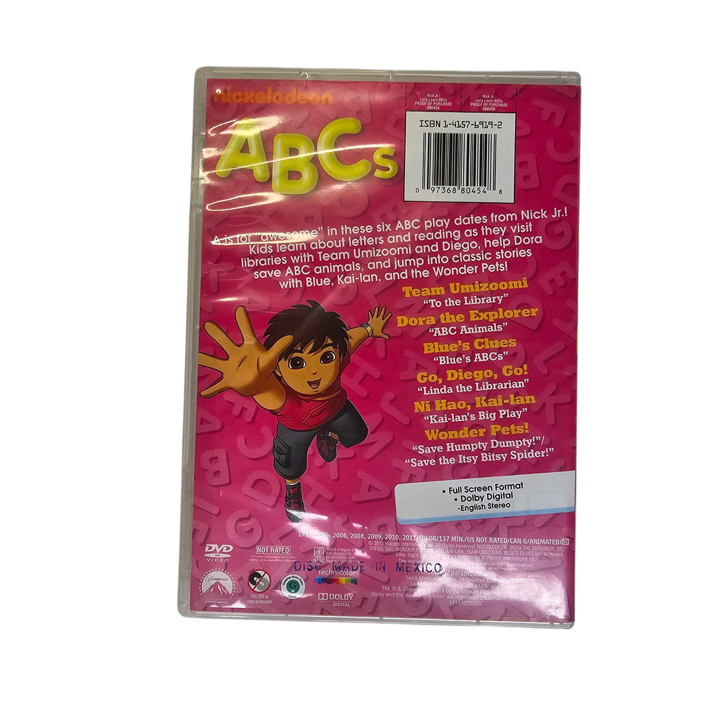 Nickelodeon Let's Learn ABC's DVD