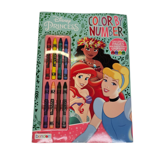 Disney Princess Color By Number Book New