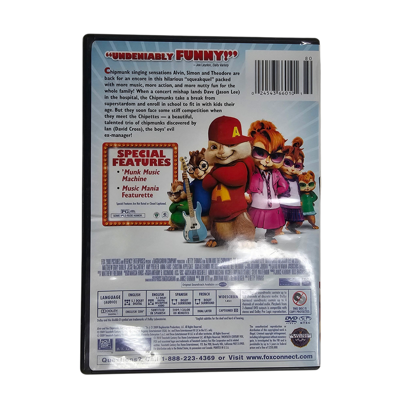 Alvin and the Chipmunks: The Squeakquel DVD