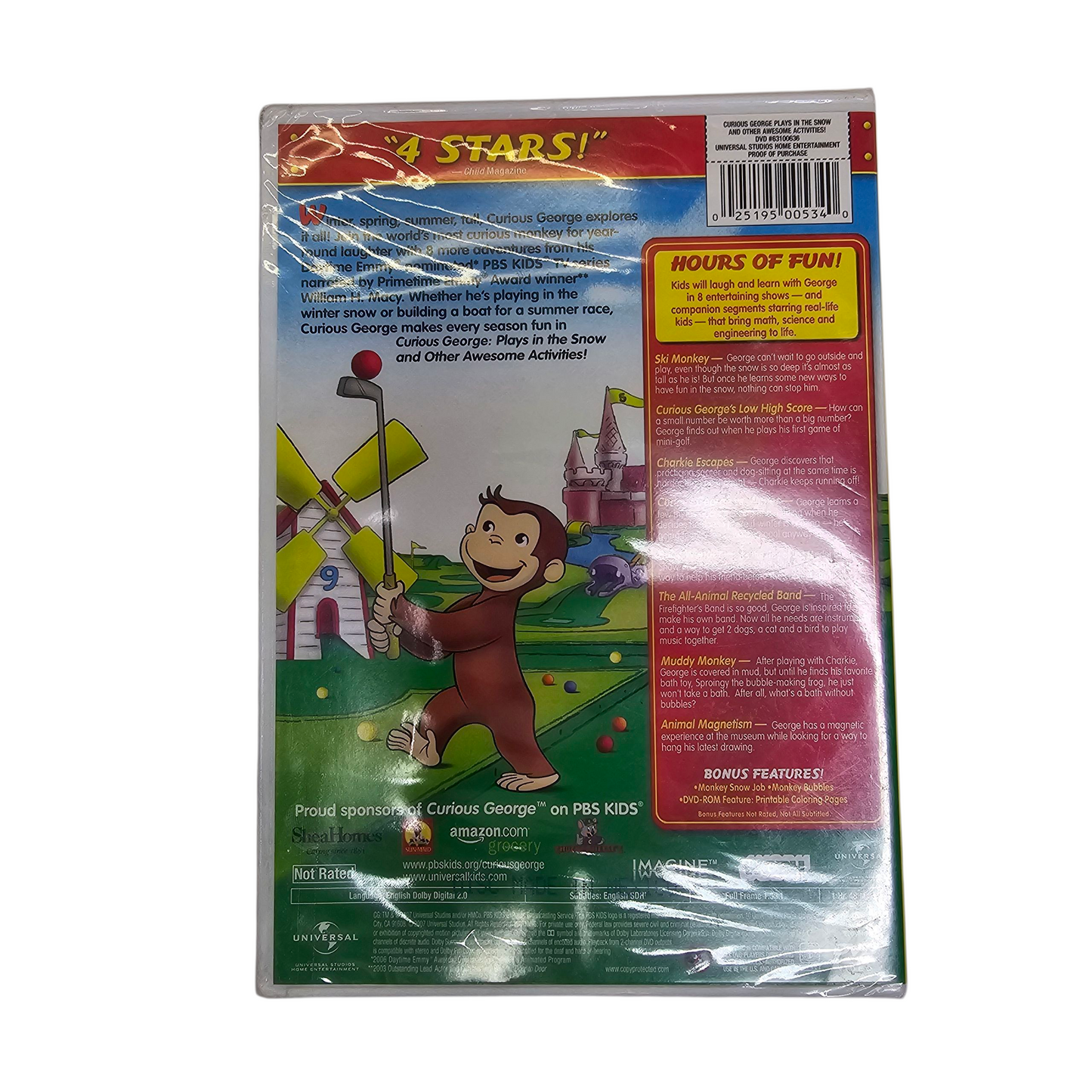 Curious George Plays in the Snow DVD