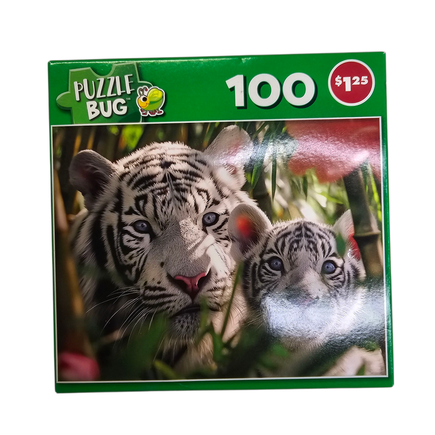 Puzzle Bug White Bengal Tigers 100 Piece