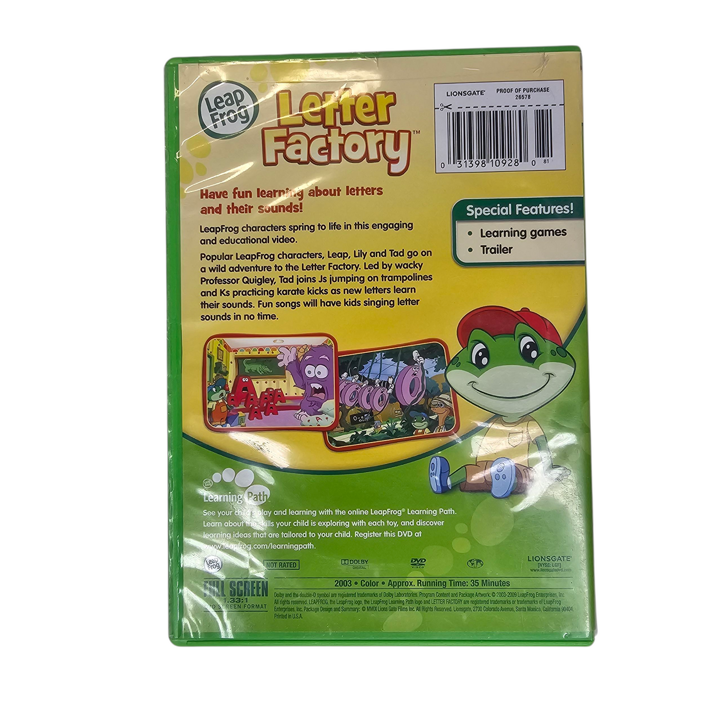 Leap Frog Letter Factory DVD