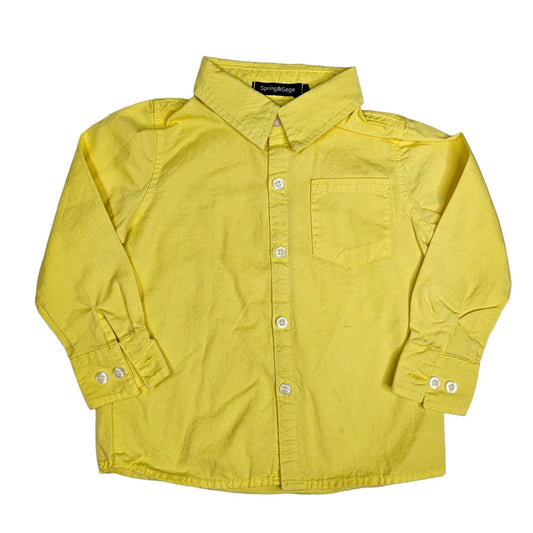 Spring&Gege 2T Yellow Button Up