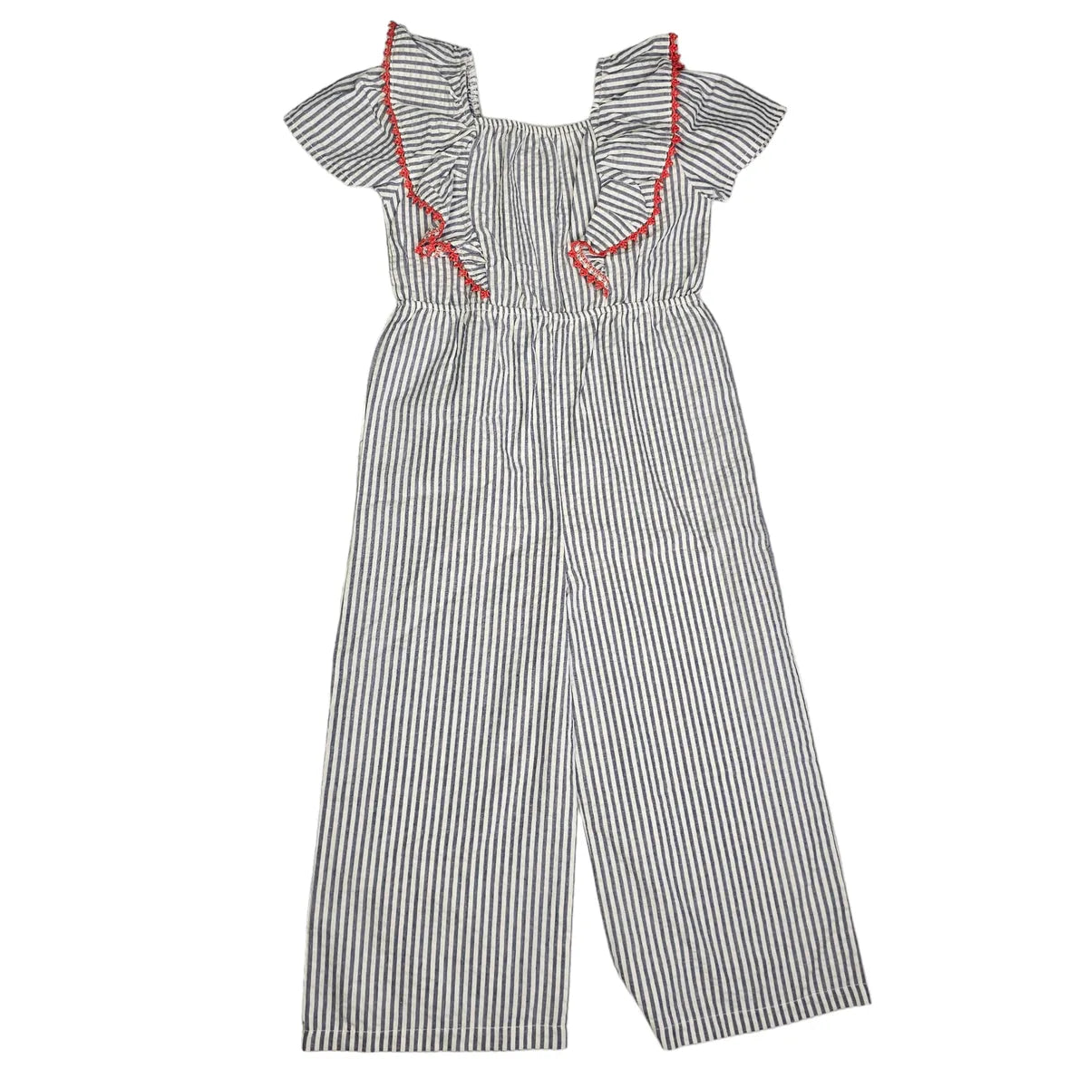 New! French Connection 4T Striped Ruffle Jumpsuit