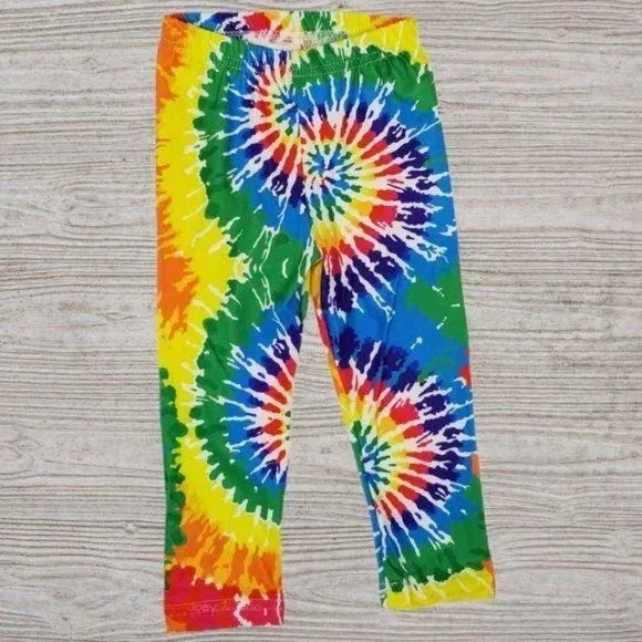 Orange Tie Dye Leggings Tunic & Scarf Set