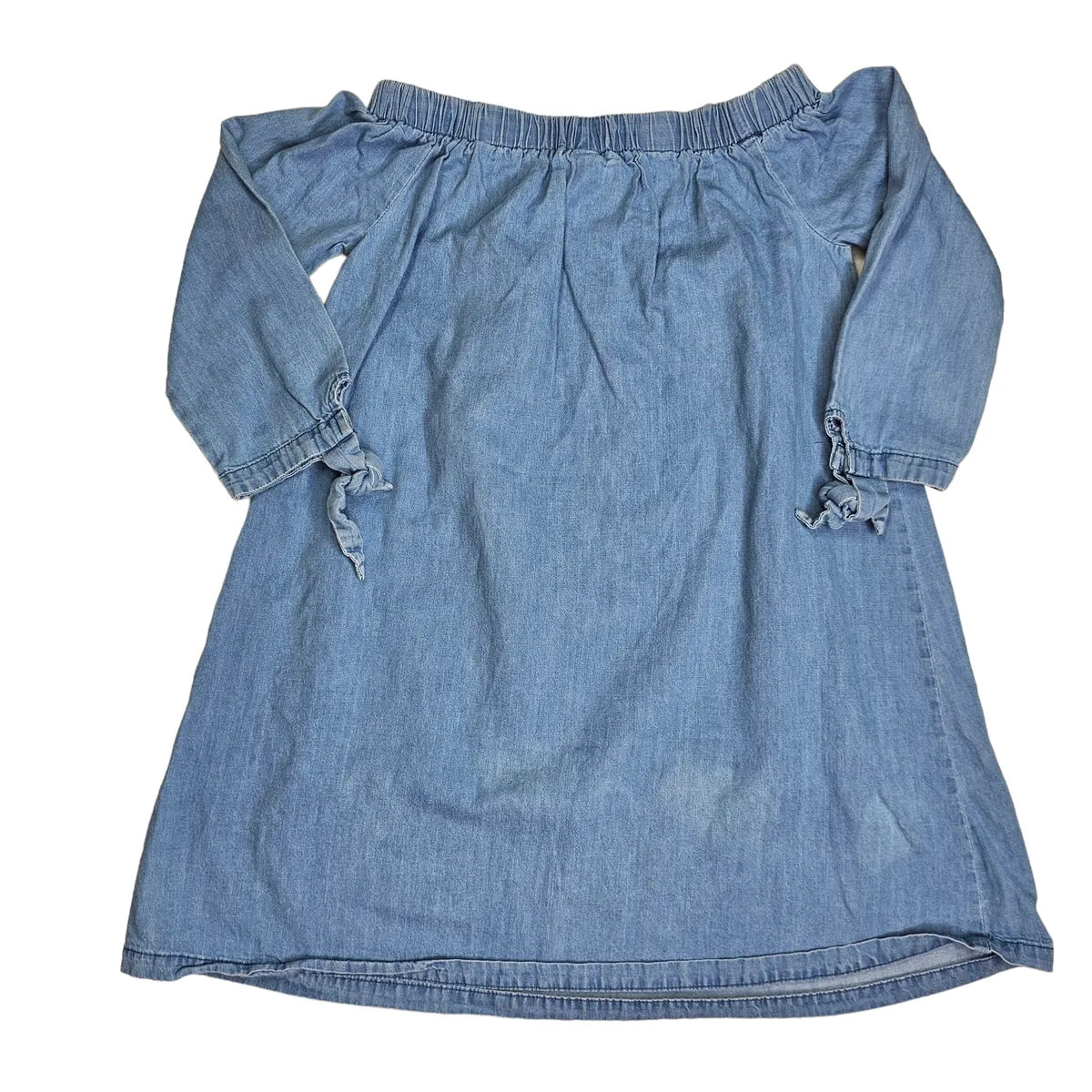 FabKids 6/7 Chambray Off Shoulder Dress