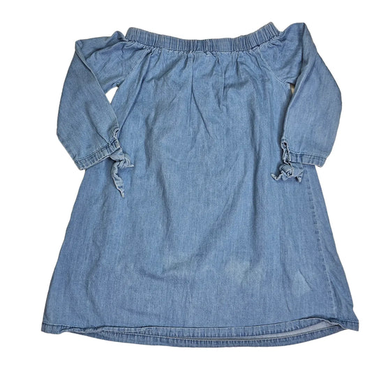 FabKids 6/7 Chambray Off Shoulder Dress
