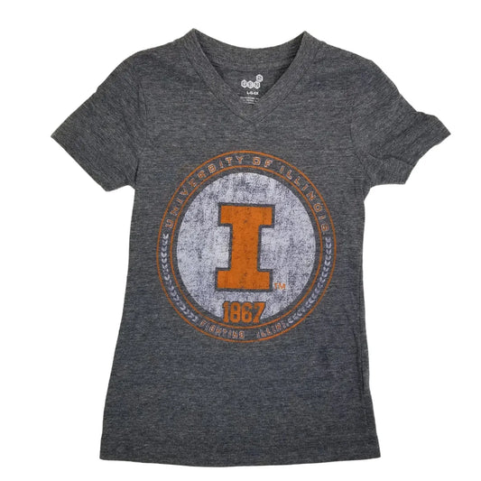 Fighting Illini 6X V-Neck Graphic Tee