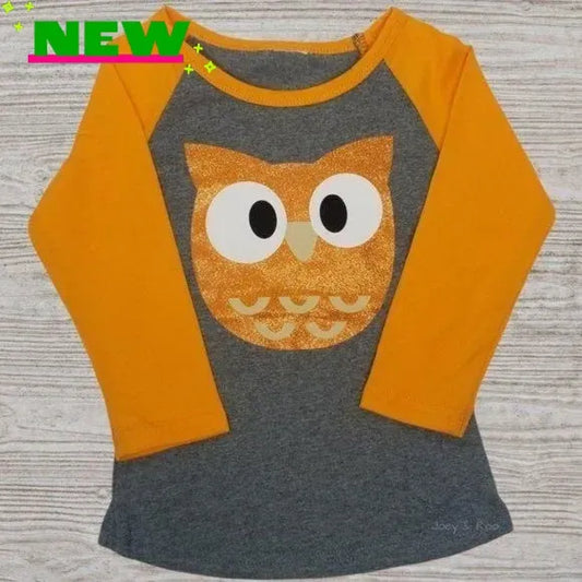 Glitter Owl Raglan Tee
