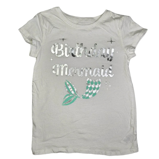 Childrens Place 7/8 Birthday Mermaid Tee