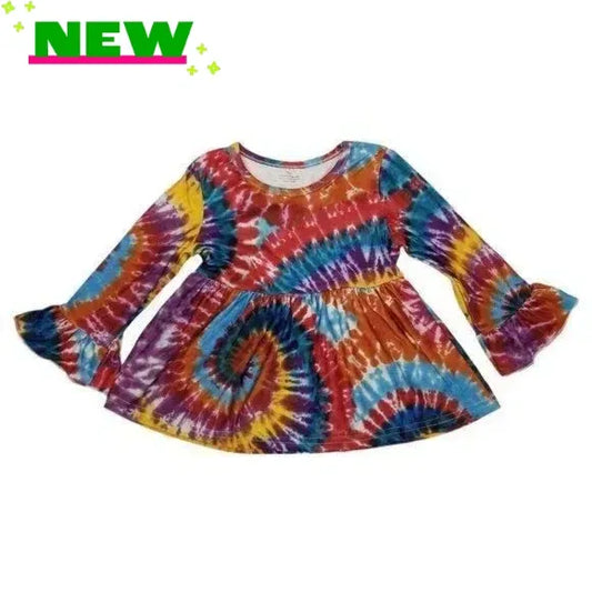 Tie Dye Bell Sleeve Dress