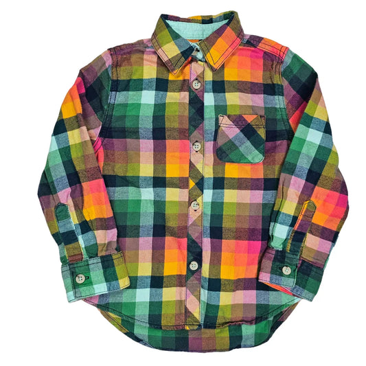 Cat & Jack XS 4/5 Plaid Button Up