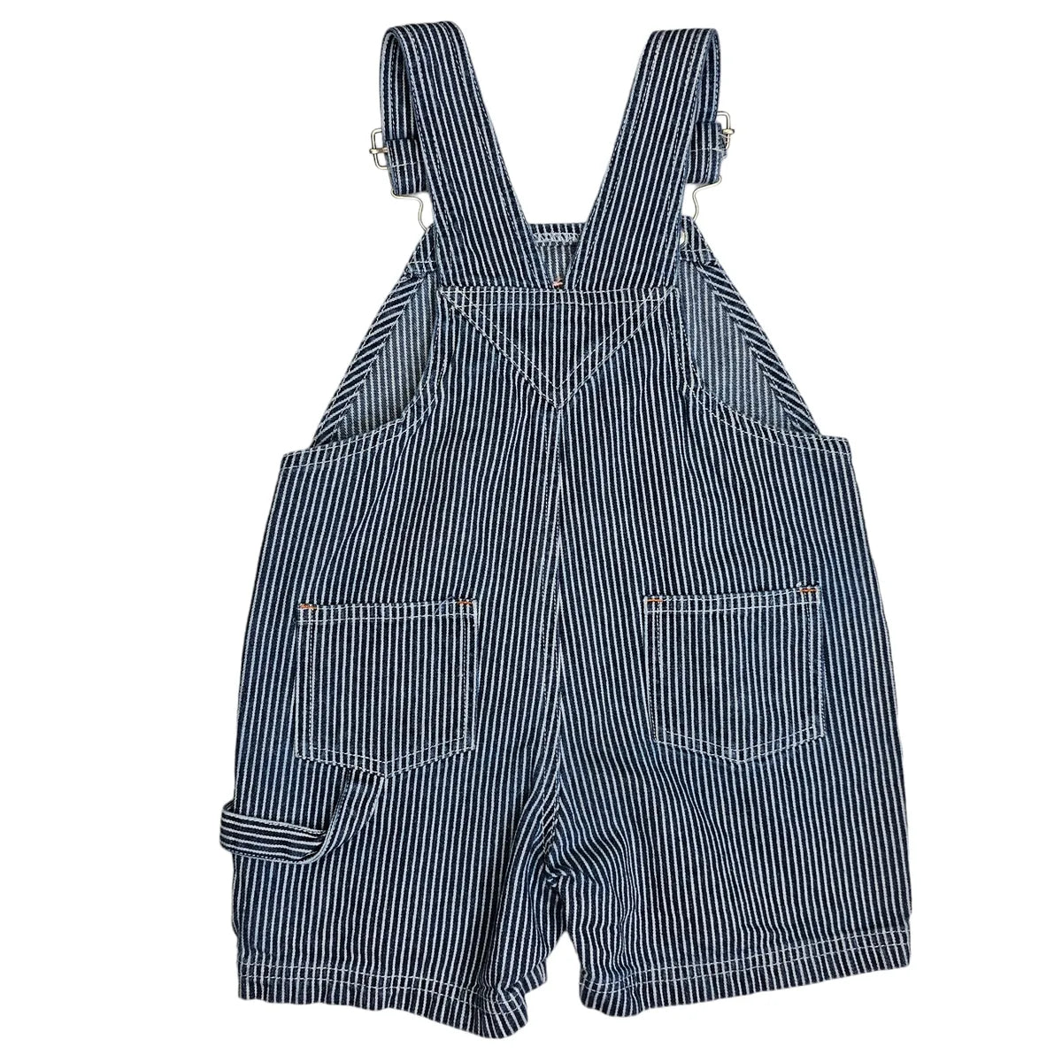 2T Conductor Striped Denim Shortalls