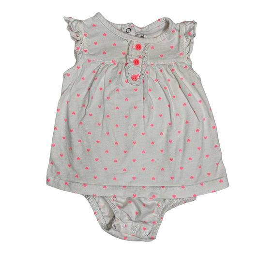 Carters 18M Heart Print Bodysuit Dress