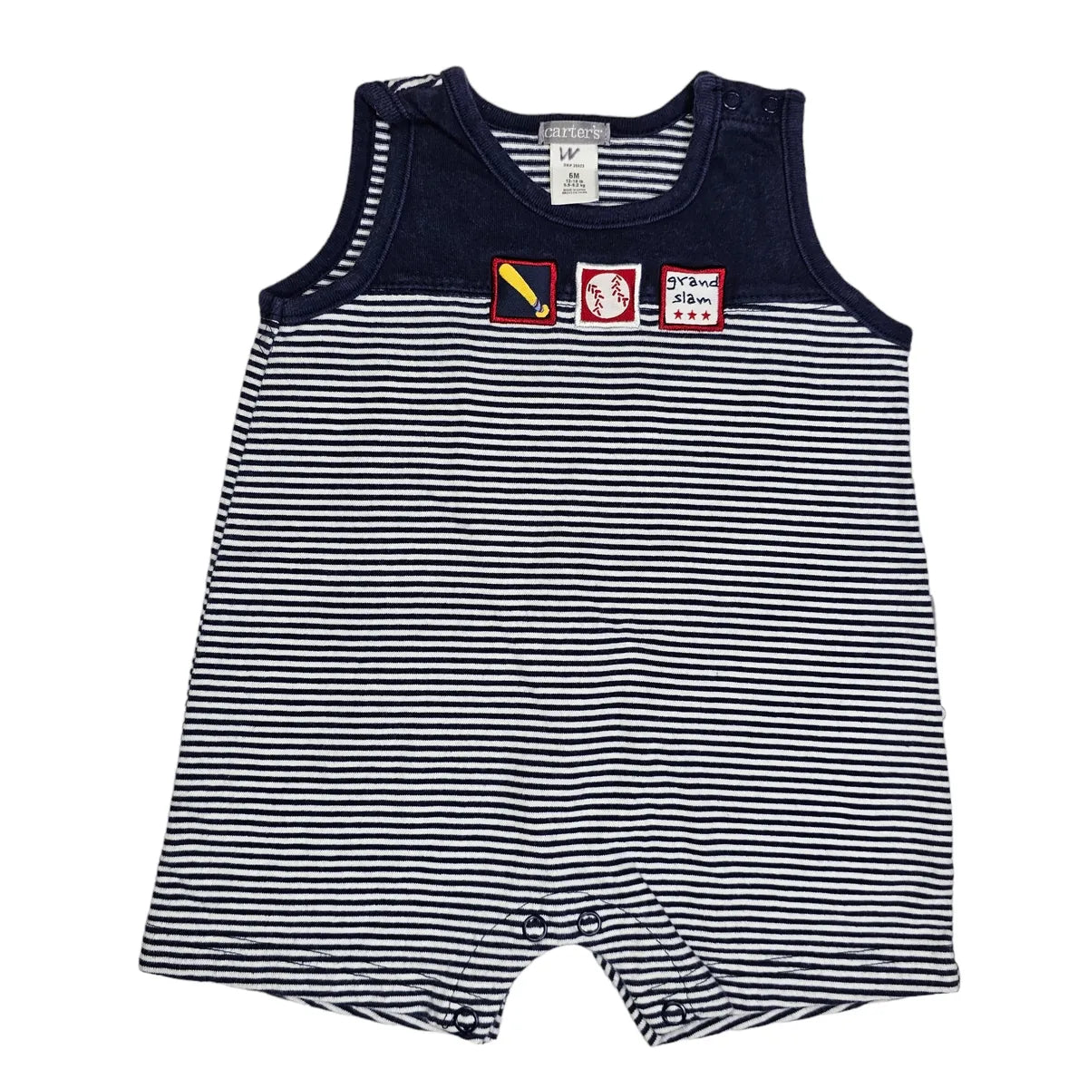Carters 6M Vintage Striped Romper