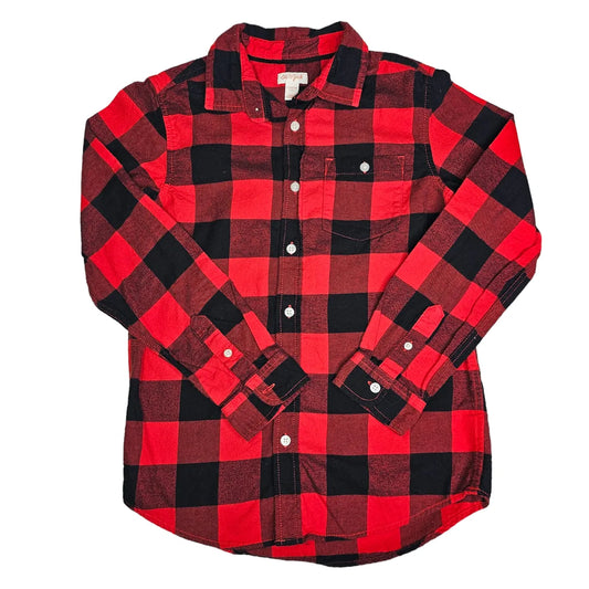 Cat & Jack Large (12/14) Flannel Plaid Button Up