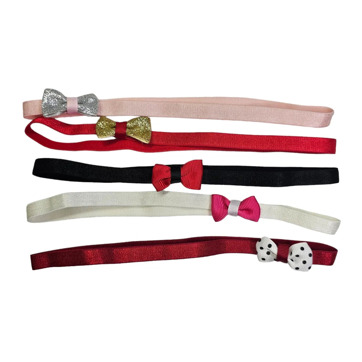 5 Baby Bow Headbands