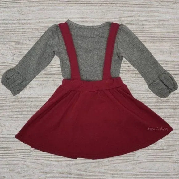 Suspender Skirt & Shirt Set