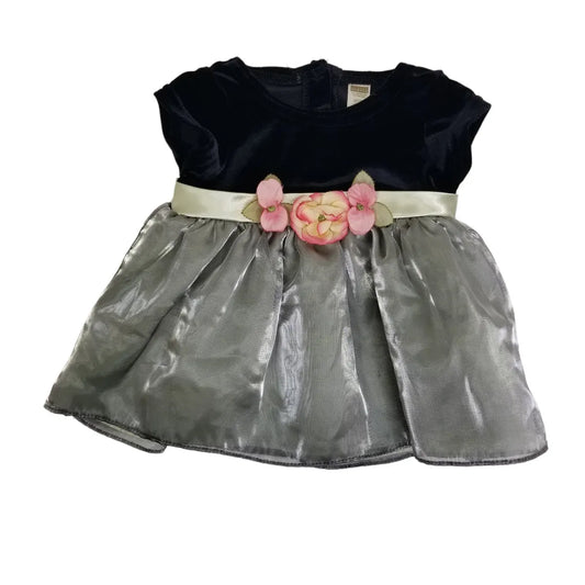 George 0-3M Velvet Holiday Dress