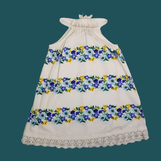 Old Navy 3T White Floral Sleeveless Dress
