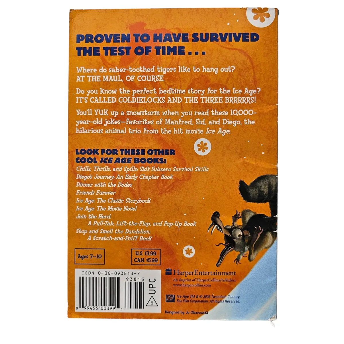 Ice Age Who You Callin' Extinct Joke Book