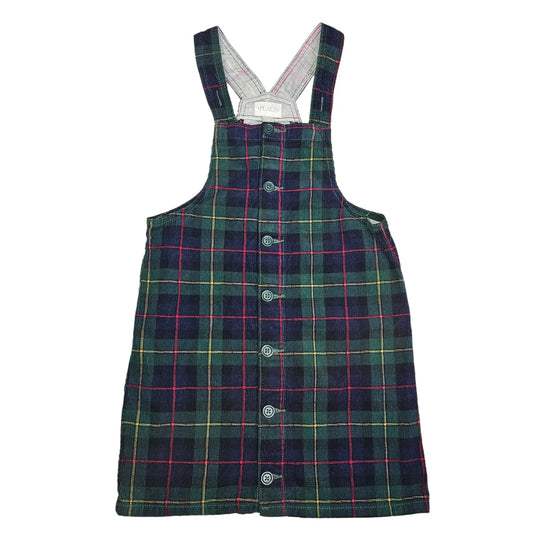 Childrens Place 12 Corduroy Plaid Overall Dress