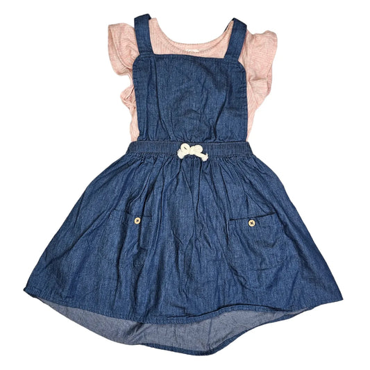 Wonder Nation 5T Overall Dress Set