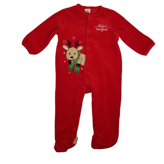 Little Me 9M First Christmas Velvet Sleeper