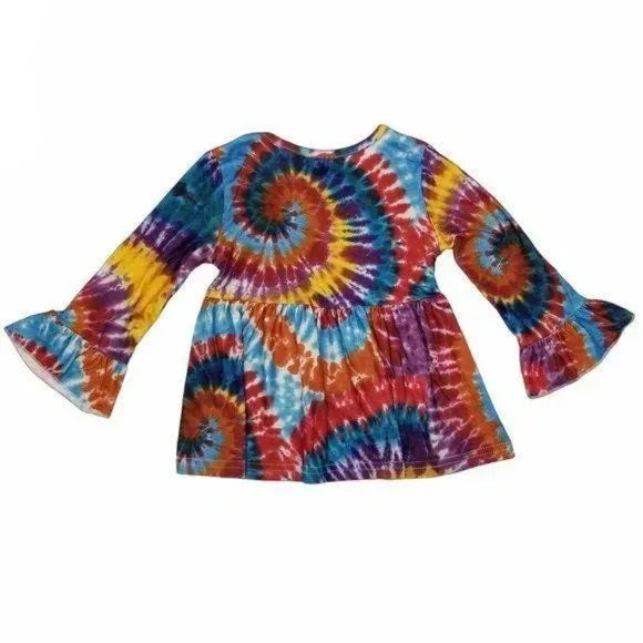 Tie Dye Bell Sleeve Dress