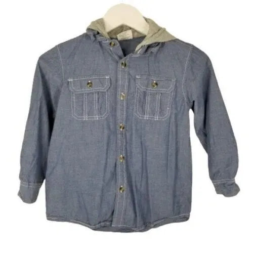 Crazy 8 5/6 Hooded Button Up