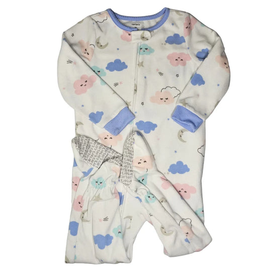 Carters 3T Fleece Zip Footie Pajamas