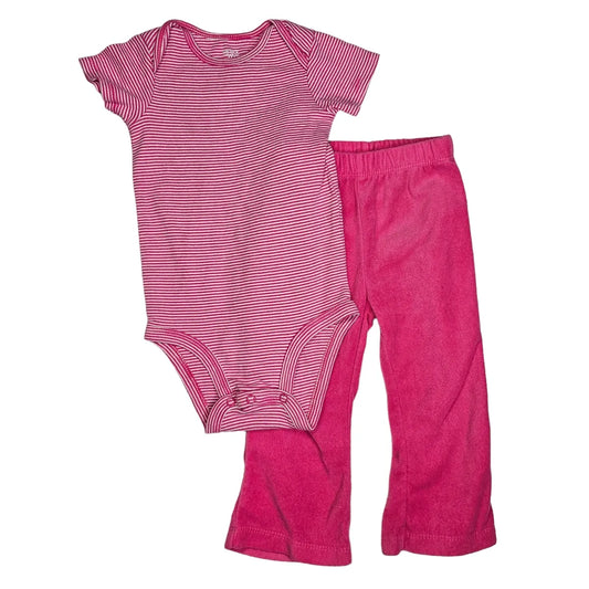 Carters 18M Striped Bodysuit & Fleece Pants Set