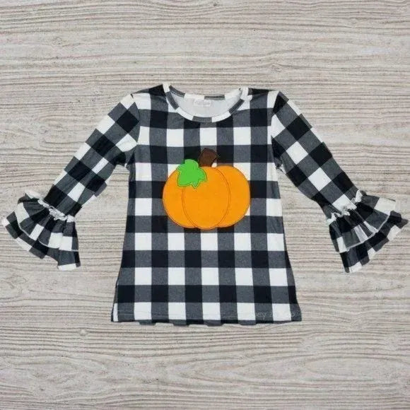 Checkered Pumpkin Fall Set
