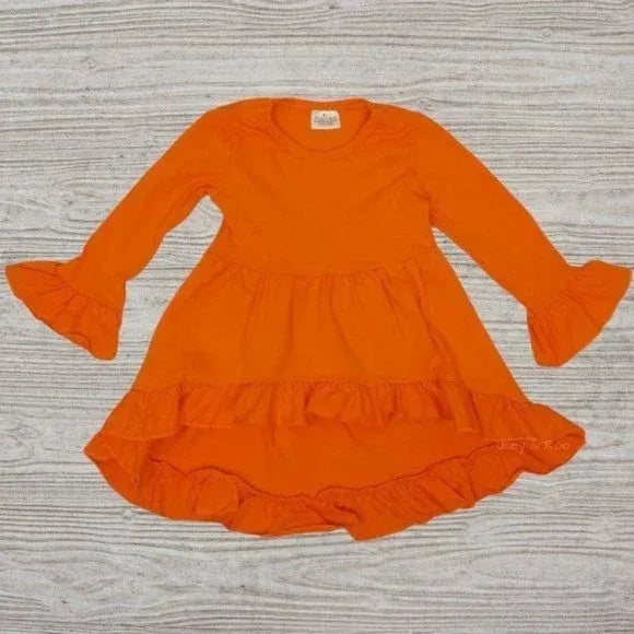 Orange Tie Dye Leggings Tunic & Scarf Set