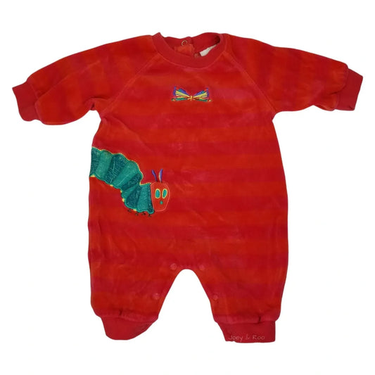 Carters 0-3M Eric Carle Fleece Jumpsuit Vintage