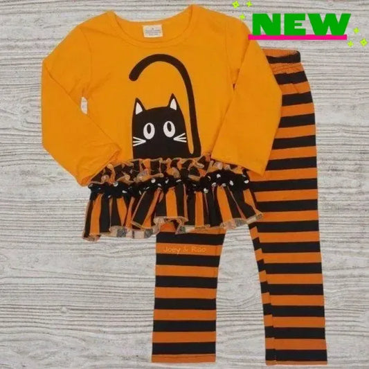Size 3 Black Cat Halloween Set