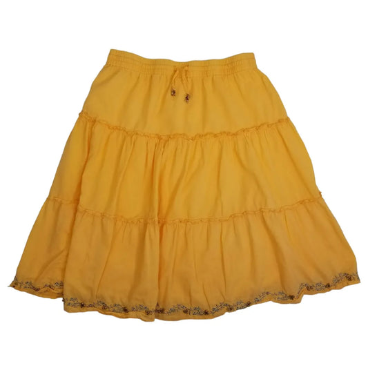Arizona 8 Light Orange Knee Length Skirt